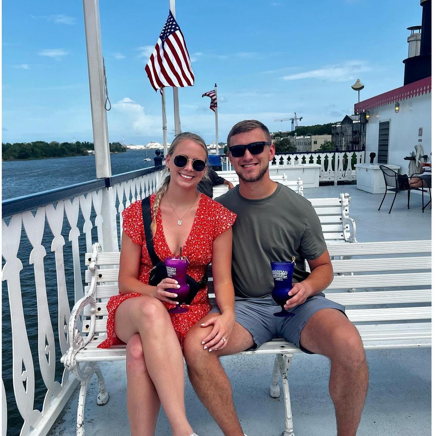 Took a riverboat tour of Savannah, Ga.
