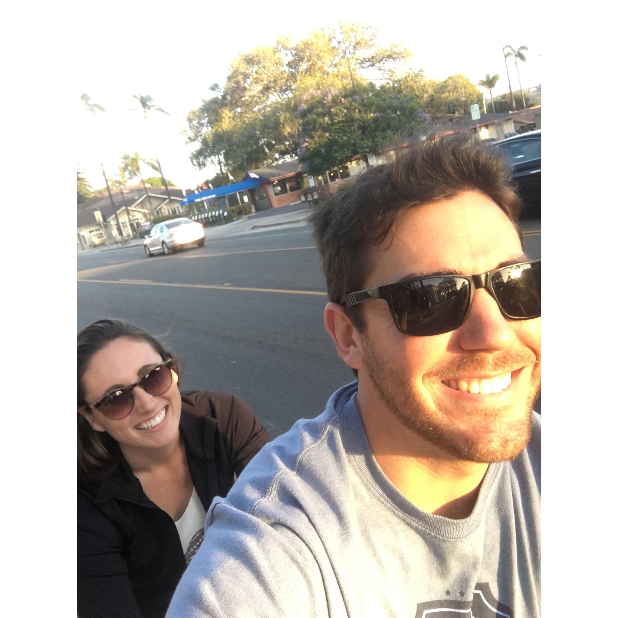 Our first ride on the tandem bike