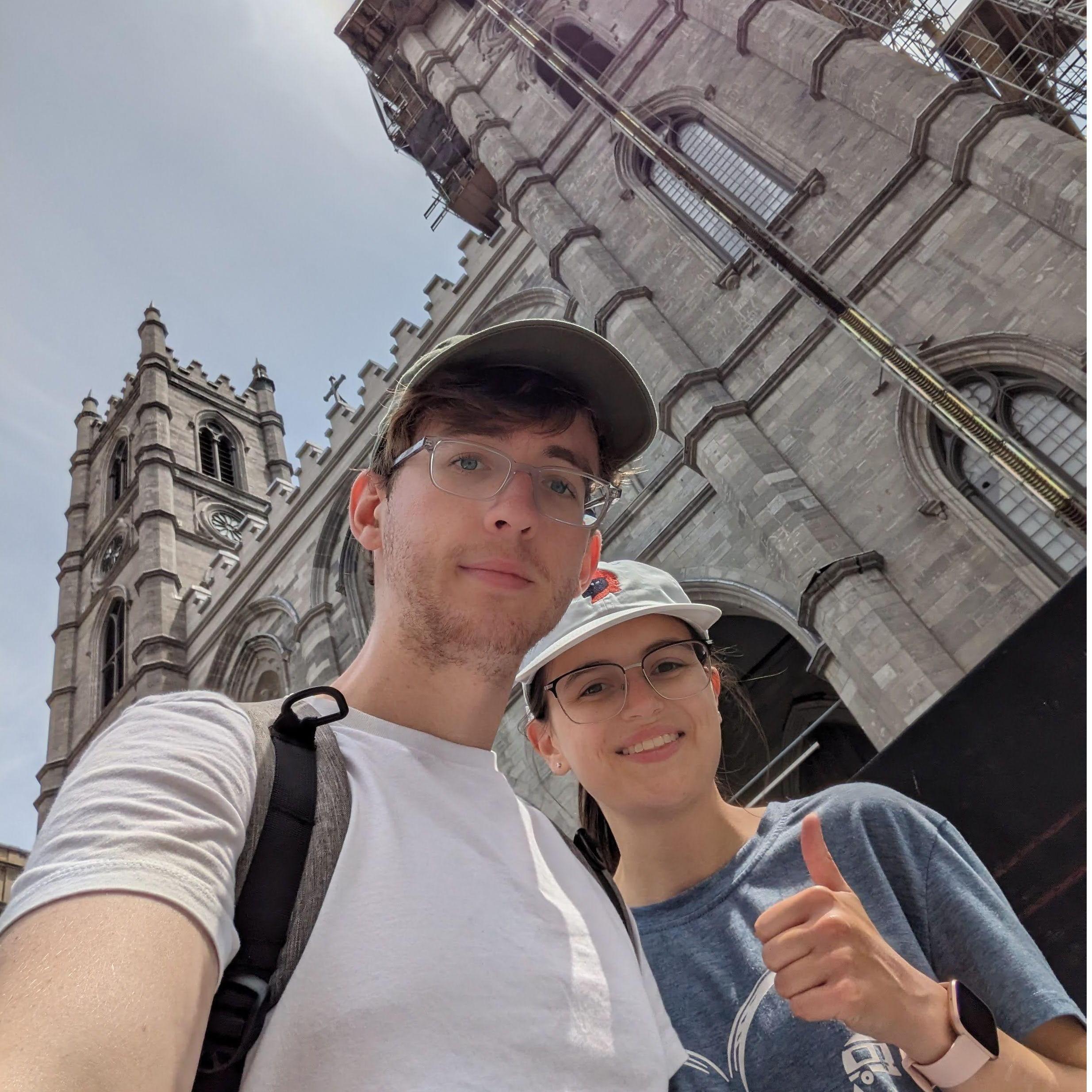 Notre Dame in Montreal, we really wanted to get the whole church in the photo...
