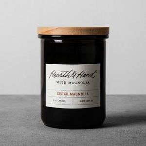 8oz Lidded Jar Container Candle Cedar Magnolia - Hearth & Hand™ with Magnolia