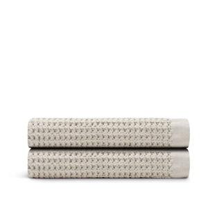 Set of Two Onsen Supima Waffle Bath Towel- Oatmeal