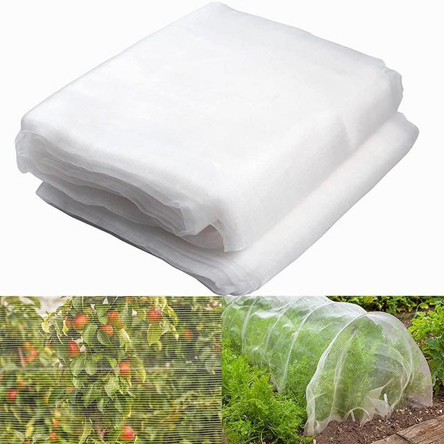 2 Pack Garden Netting Insect Bird Barrier Netting Mesh for Plants Vegetables Flowers Fruits, 9.8ft x 6.5ft