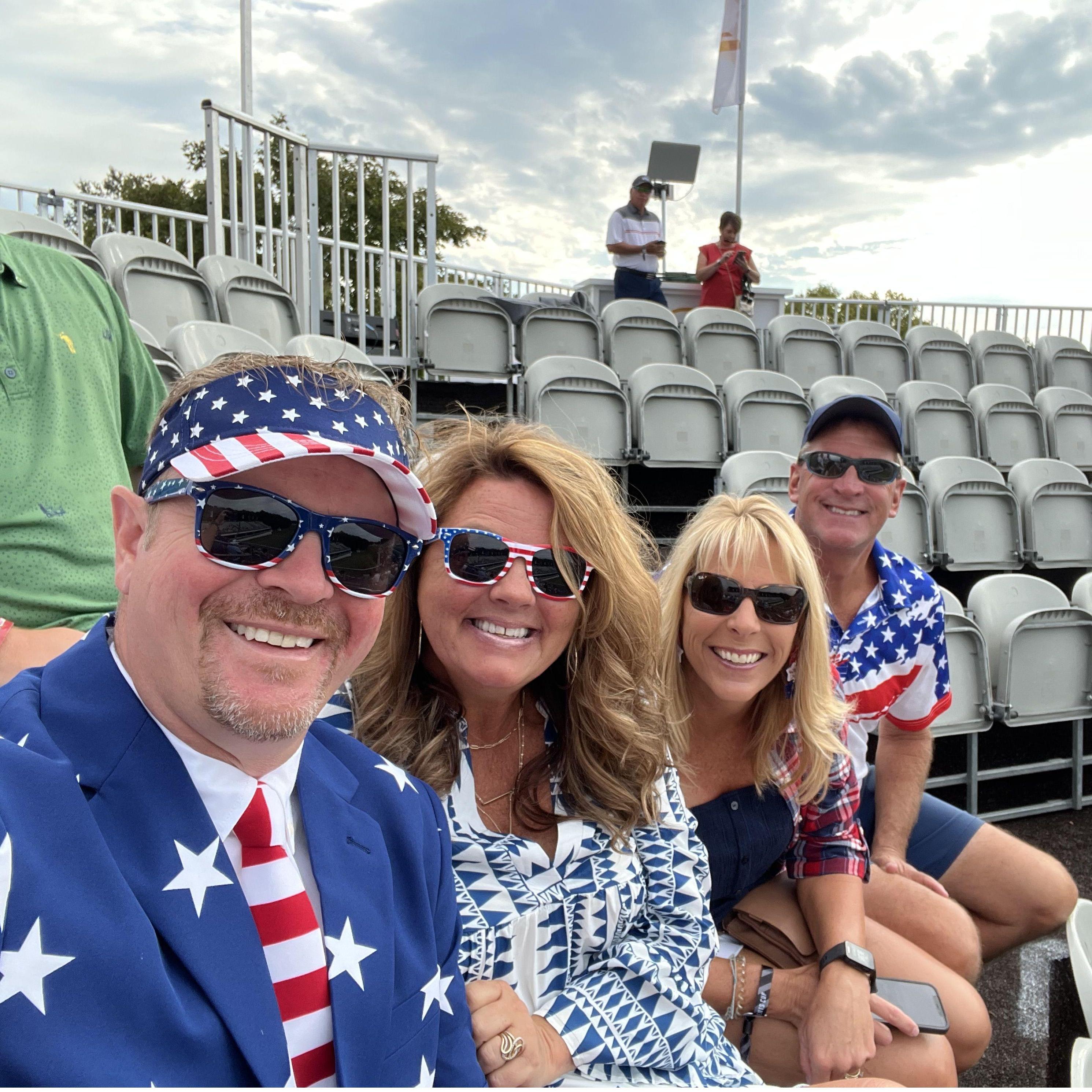 President's Cup Golf Tournament with the Best Man and Matron of Honor, in Charlotte, 2022