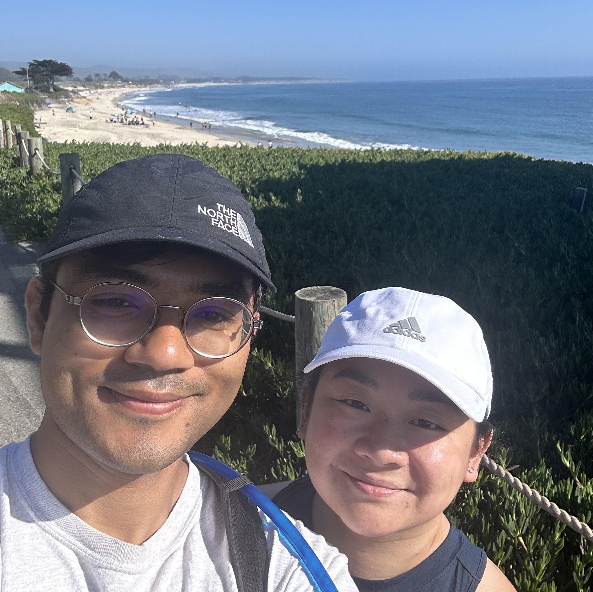 One of our first hikes along the beach!