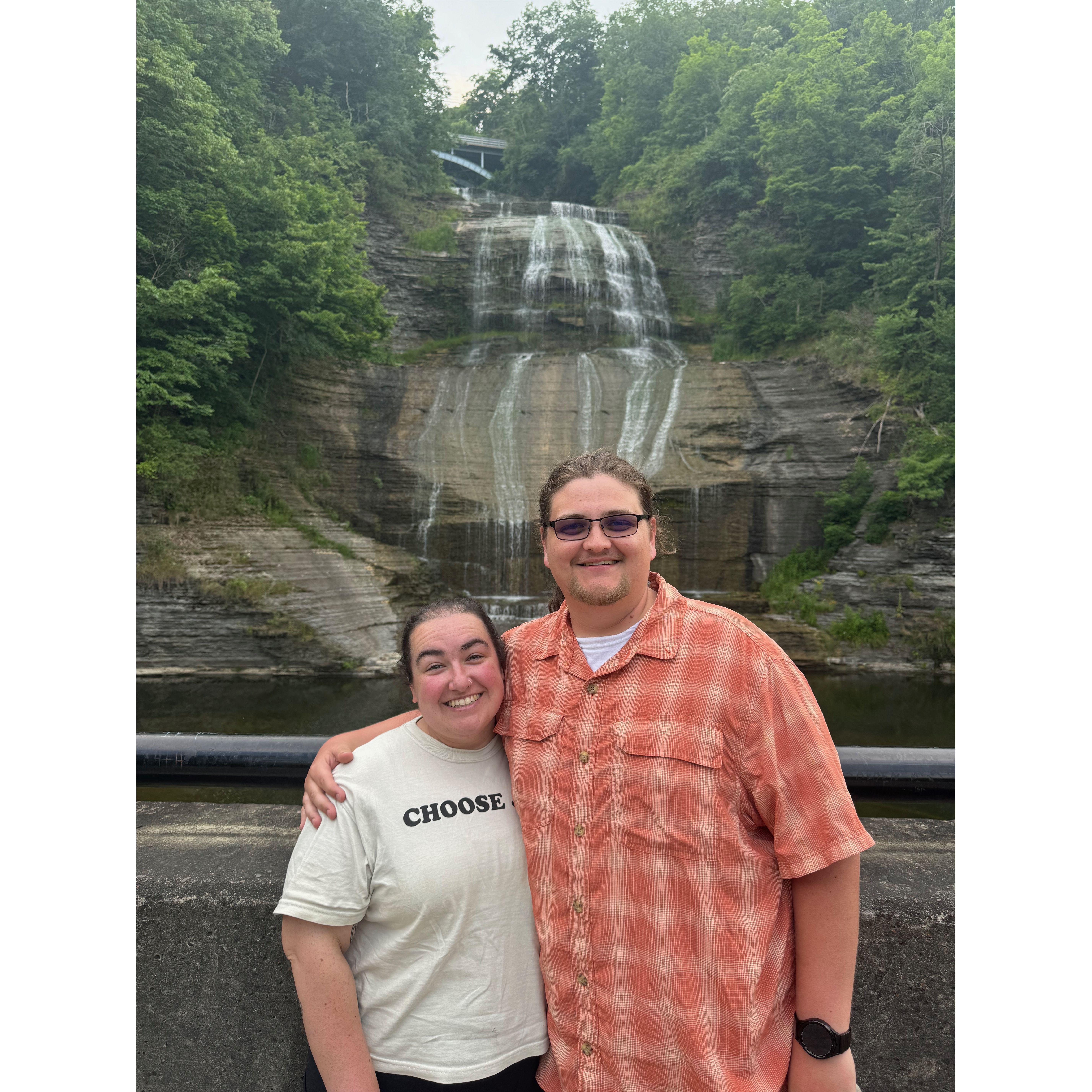 Waterfall near Watkins Glen - where Nick proposed!