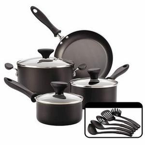 Farberware Reliance 12pc Nonstick Cookware Set Black
