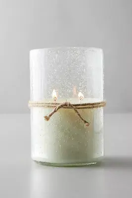 Bubble Glass Candle, Honeysuckle