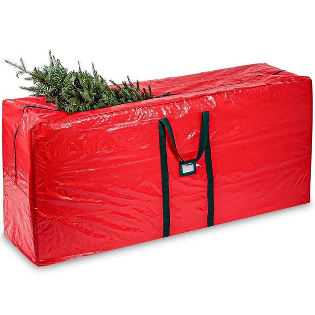 (Not Made In China) Heavy Duty Christmas Tree Storage Bag For 9 ft Disassembled Artificial Xmas Holiday Trees, Durable Waterproof Material, Carry Handles. Protects Against Dust, Insects and Moisture