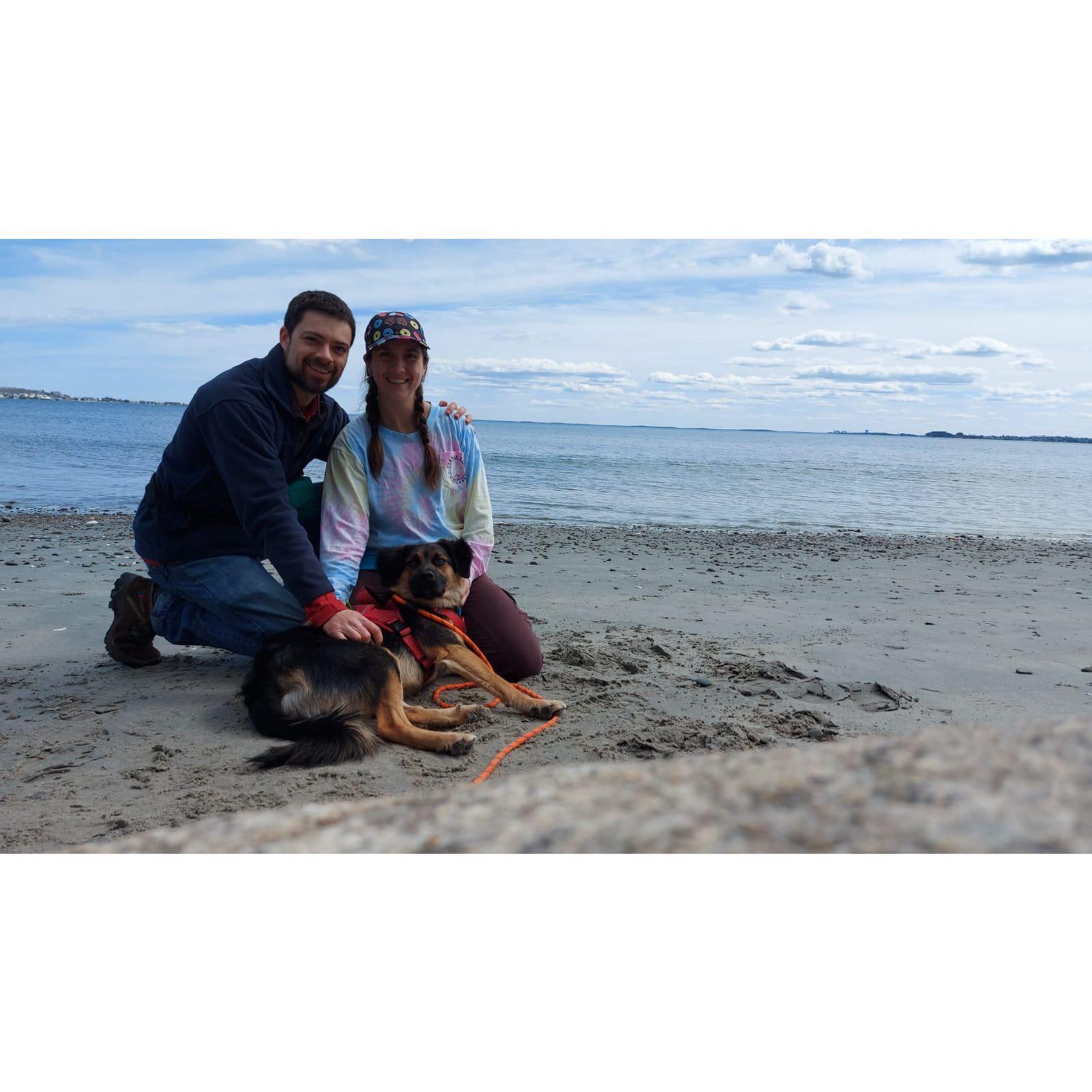 Our first family beach trip in Boston!