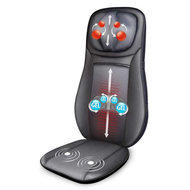 Snailax Gel Shiatsu Neck & Back Massager - Gel Massage Nodes, Full Back Heating Pad, Kneading Shiatsu or Rolling Massage, Massage Chair pad with Height Adjustment, Relieve Muscle Pain