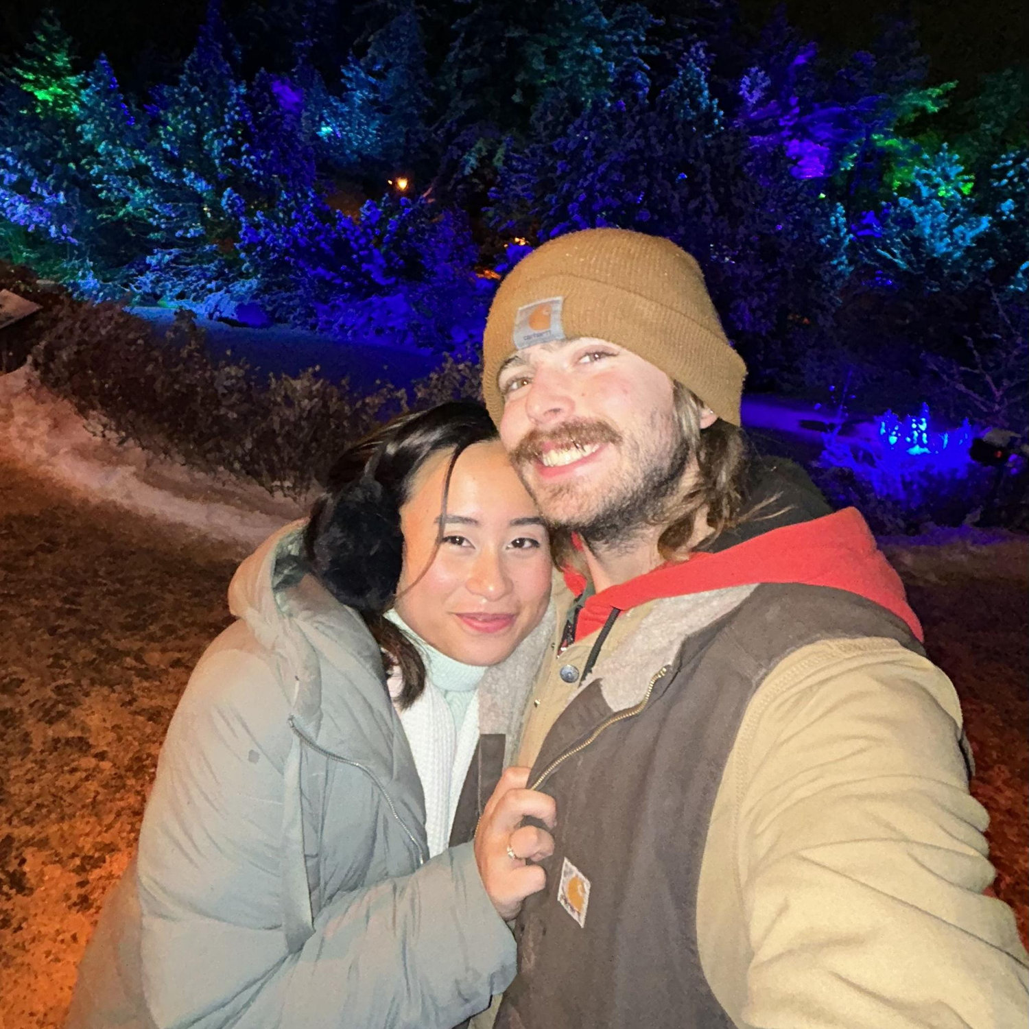 Our annual visit to the Zoo lights.