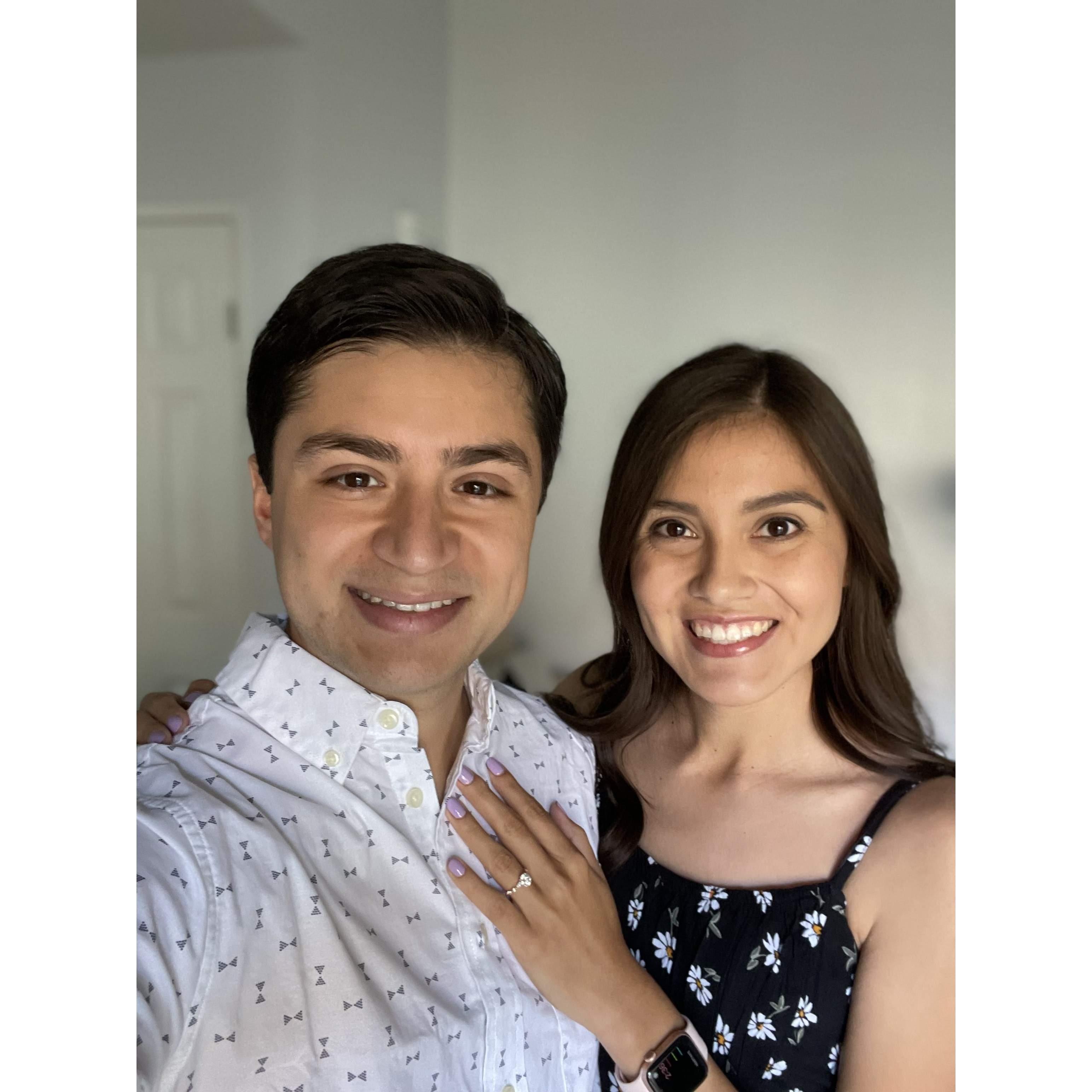 Photo from right after our Engagement 