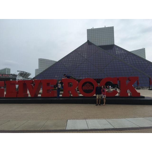 At the Rock & Roll Hall of Fame in Cleveland, OH.