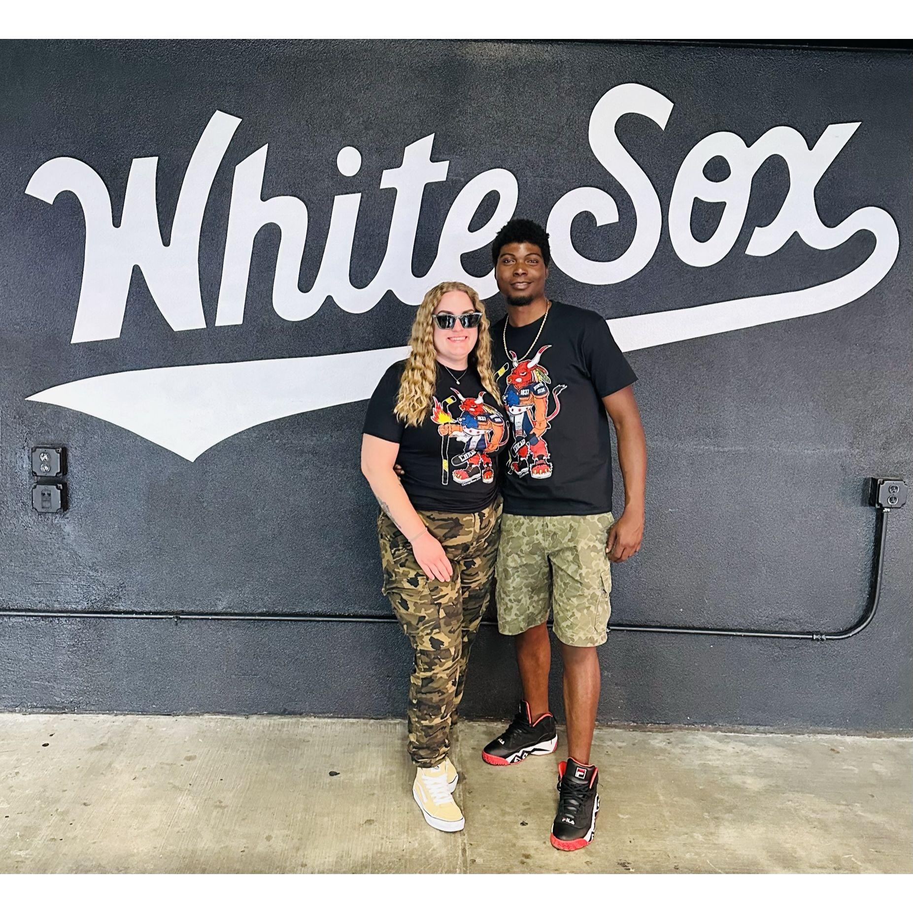 Our first matching outfit- NO WE ARE NOT SOX FANS!!