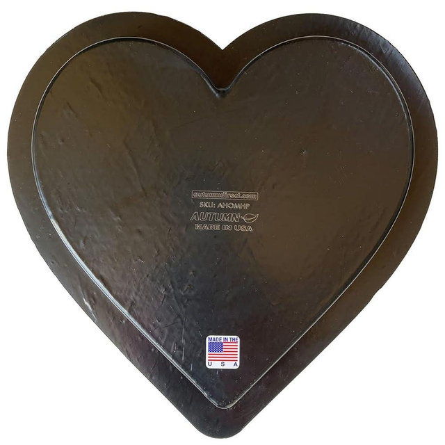 AUTUMN Plain Heart Stepping Stone Mold for Concrete Cement - DIY Walkway Stones for Garden Decor