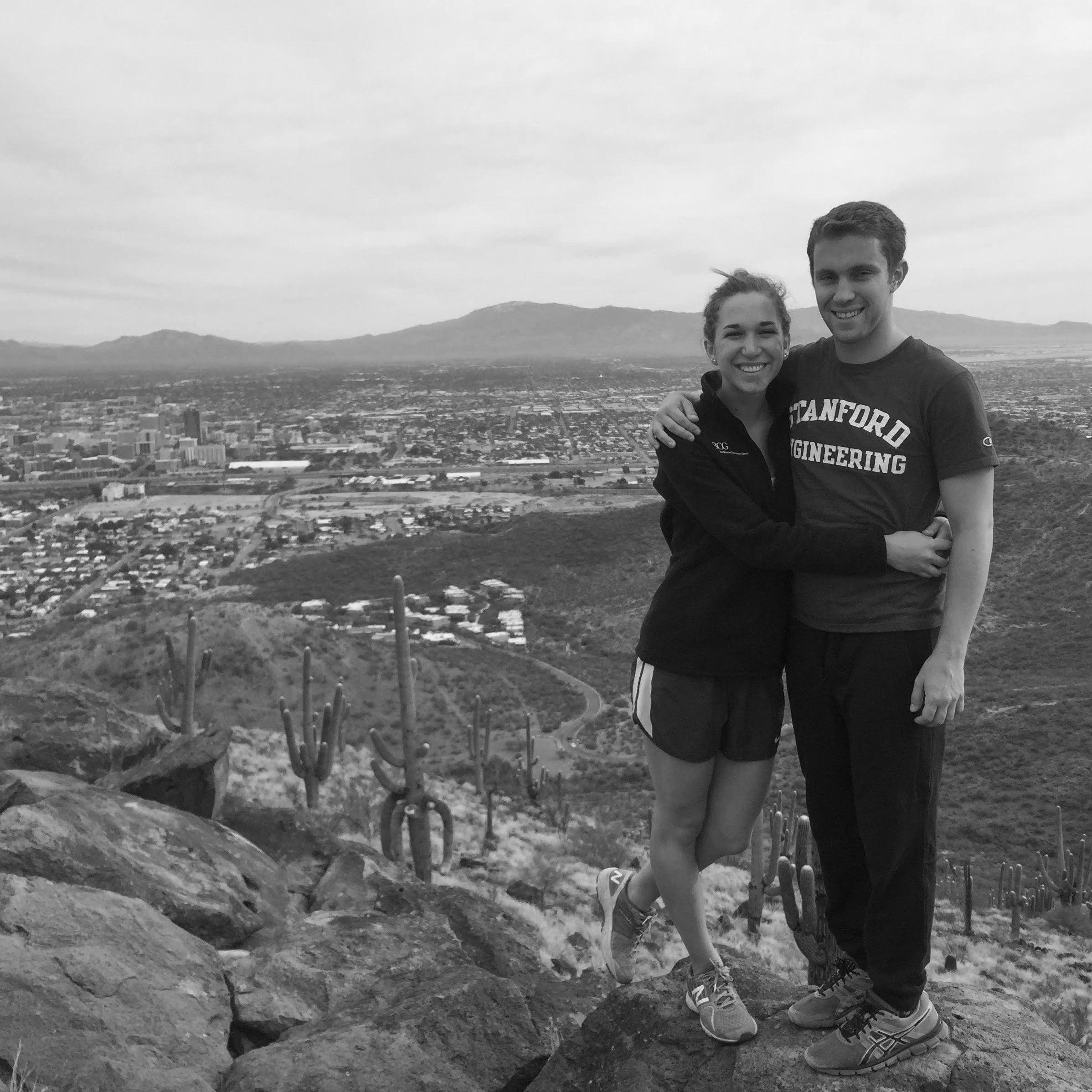 During Josh's first visit to Tucson, Elena and Josh hiked Mt Tumamoc which ends with a beautiful view of the valley.