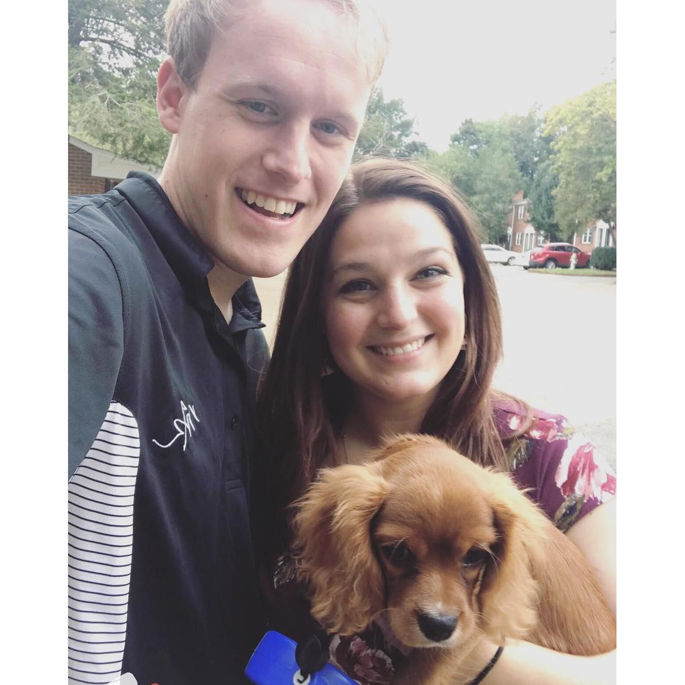 Taking Cooper for a walk