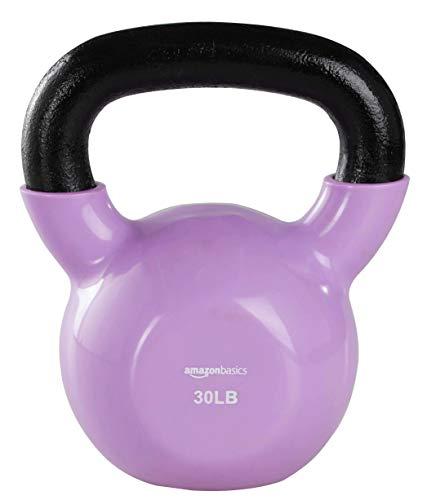 AmazonBasics Vinyl Coated Cast Iron Kettlebell Weight