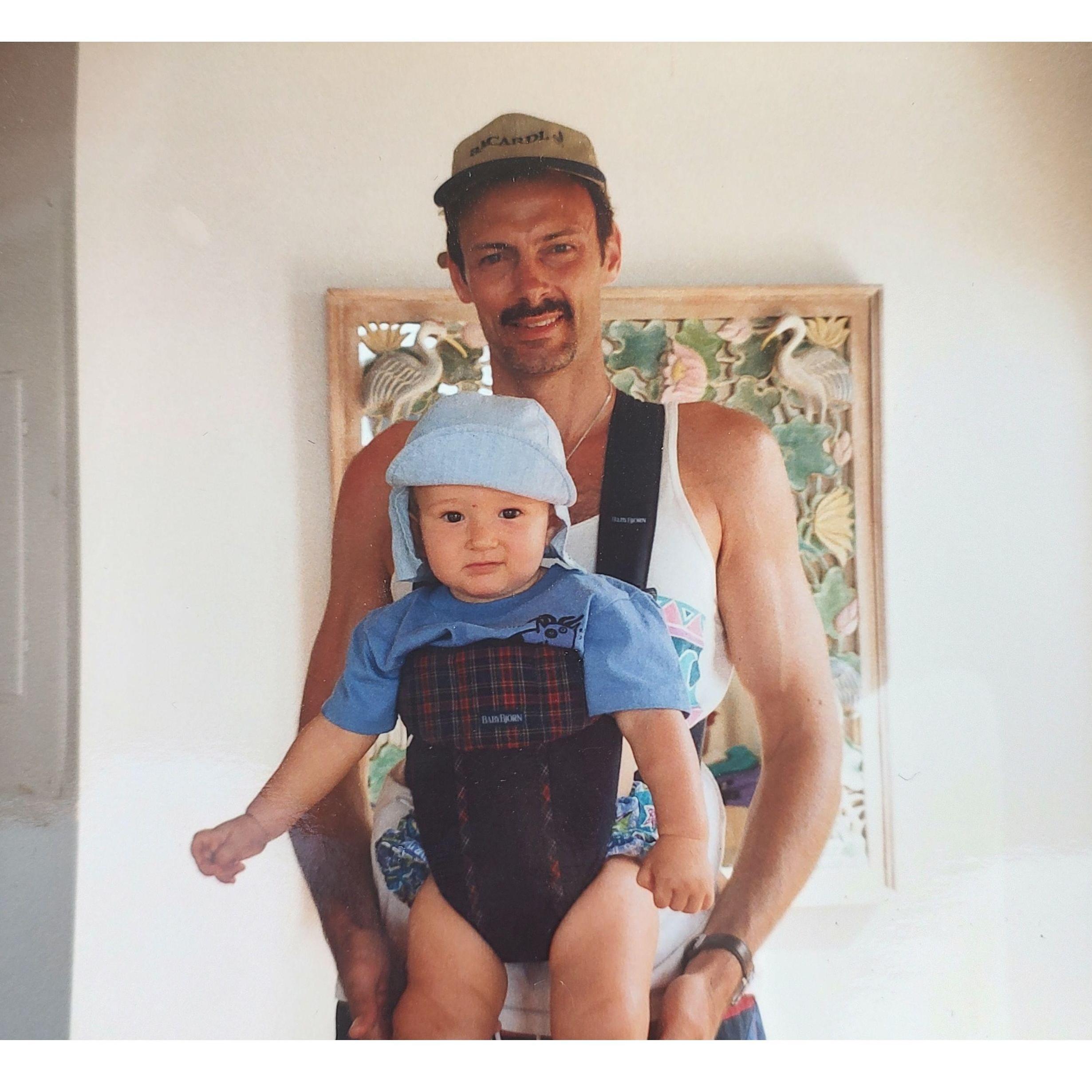 Evan's dad (Rob Smith) w/ baby Evan