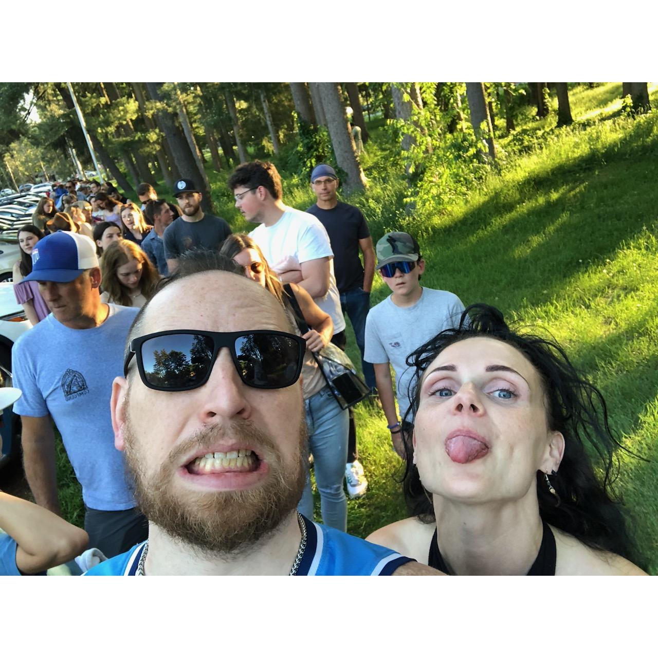 Waiting in line to enter SPAC