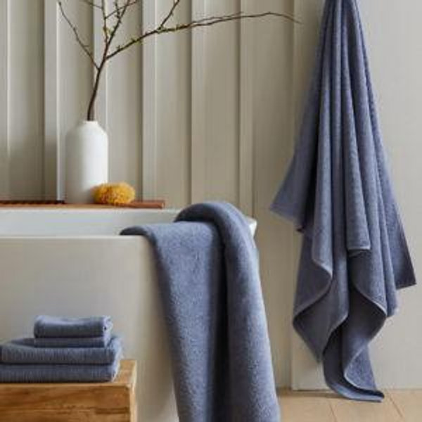 Turkish Ribbed Quick Dry Bath Towel Bundle in Mineral