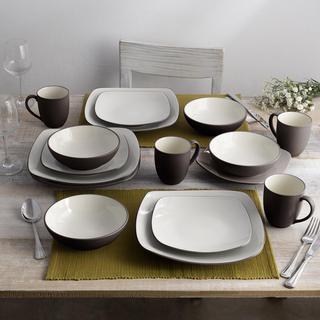 Colorwave Square 16-Piece Dinnerware Set, Service for 4