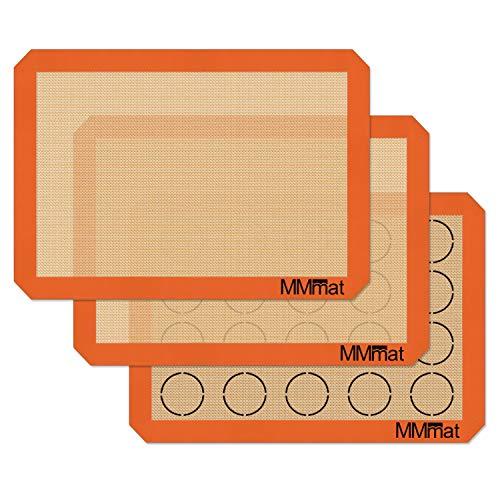 MMmat Silicone Baking Mats - Best German Silicone - Macaron Baking Mat - Set of 3