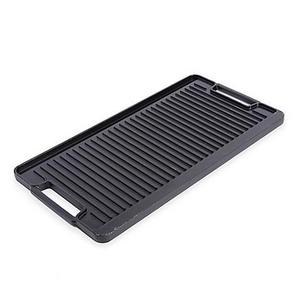 Artisanal Kitchen Supply® Pre-Seasoned Cast Iron Double Burner Grill/Griddle in Black