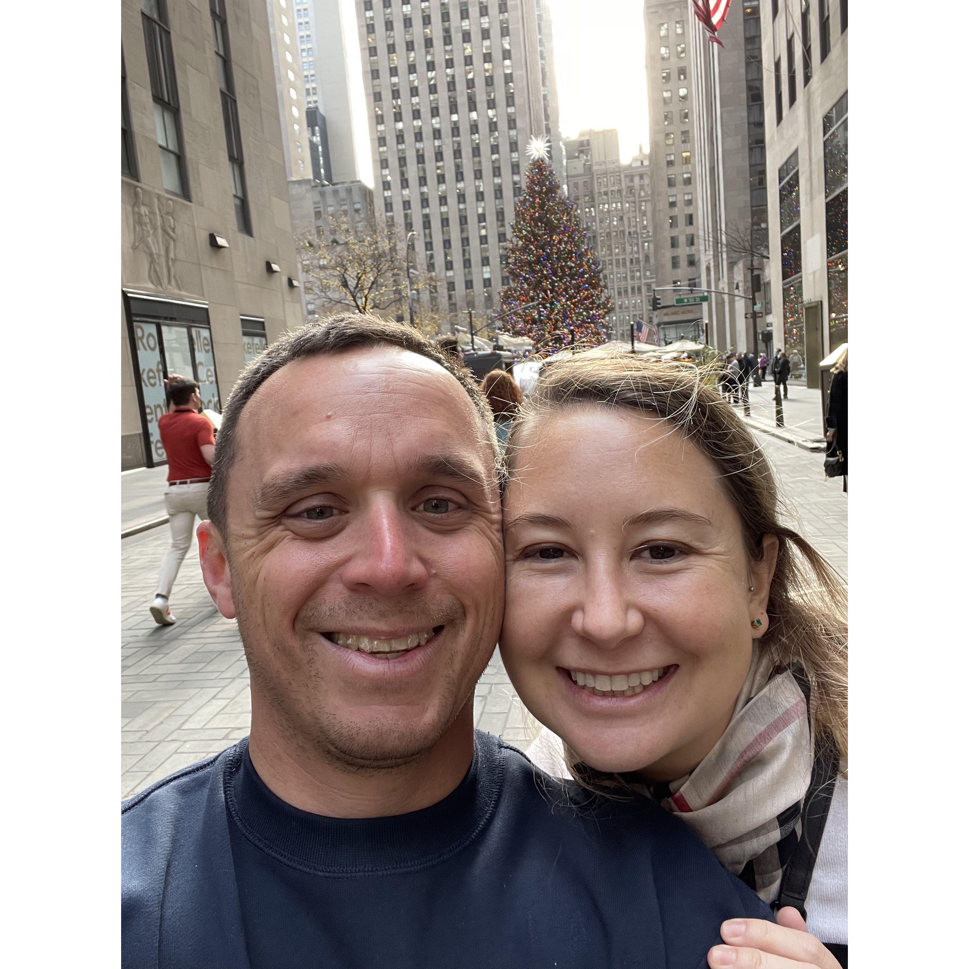 Nick & Sabrina enjoying NY in December! Rockefeller Center. Manhattan, NY