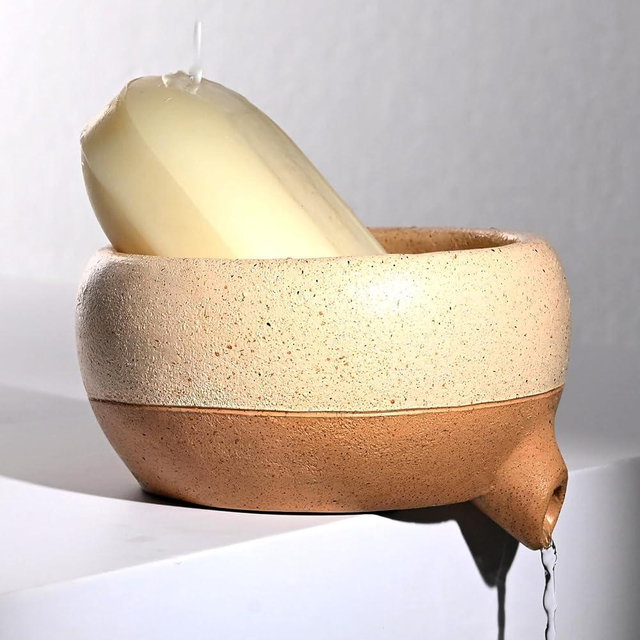 Wowhalolo Soap Dish with Drain and Self-Draining Sponge Holder for Sink, Shower, Bathroom, and Kitchen - Rustic Resin Soap Saver and Organizer, Keep Dry and Easy Cleaning Design