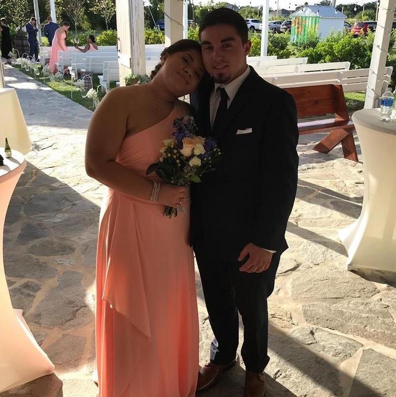 Samantha's sister's wedding in 2019