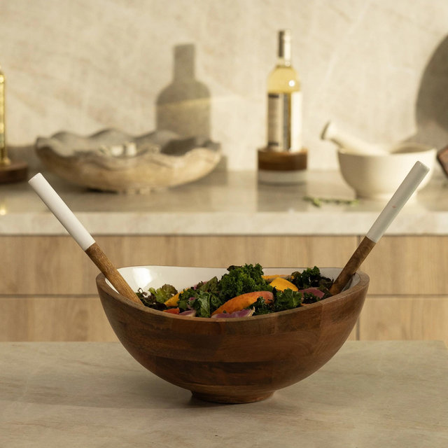 Palmer Wood + White Bowl