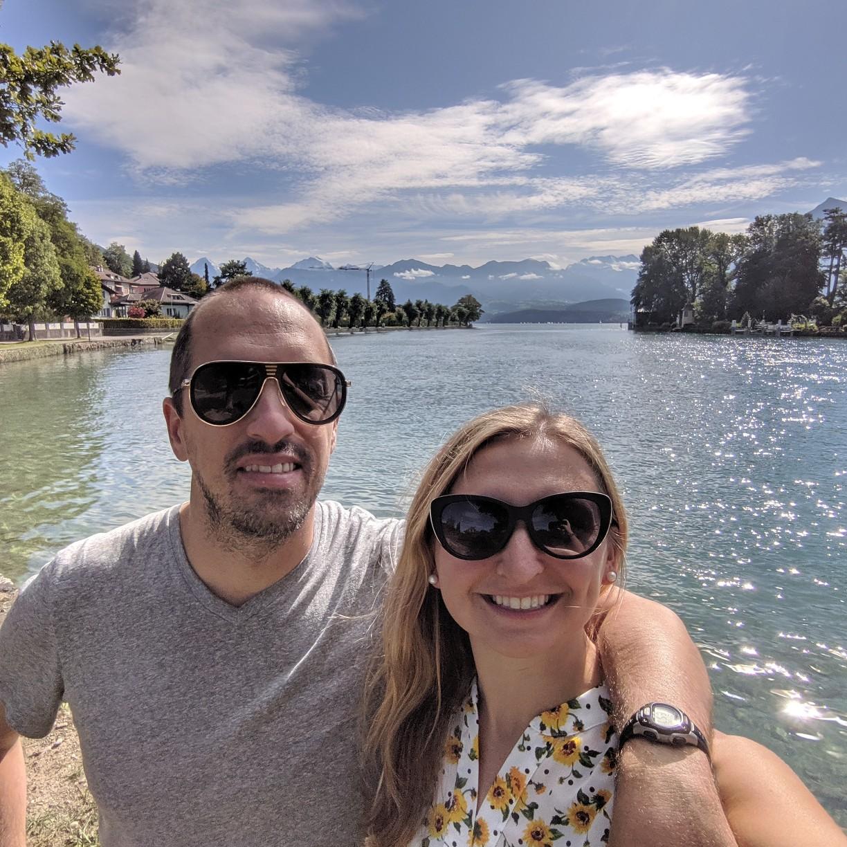 Josh's first trip as a "trophy husband" was with Aimee to Thun, Switzerland (not bad, eh?)