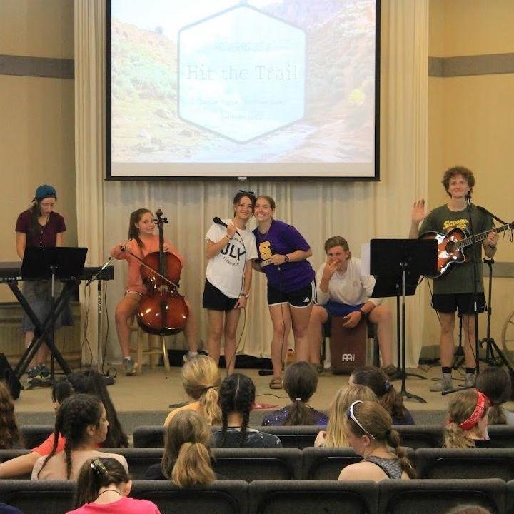 Leading worship with friends at camp!