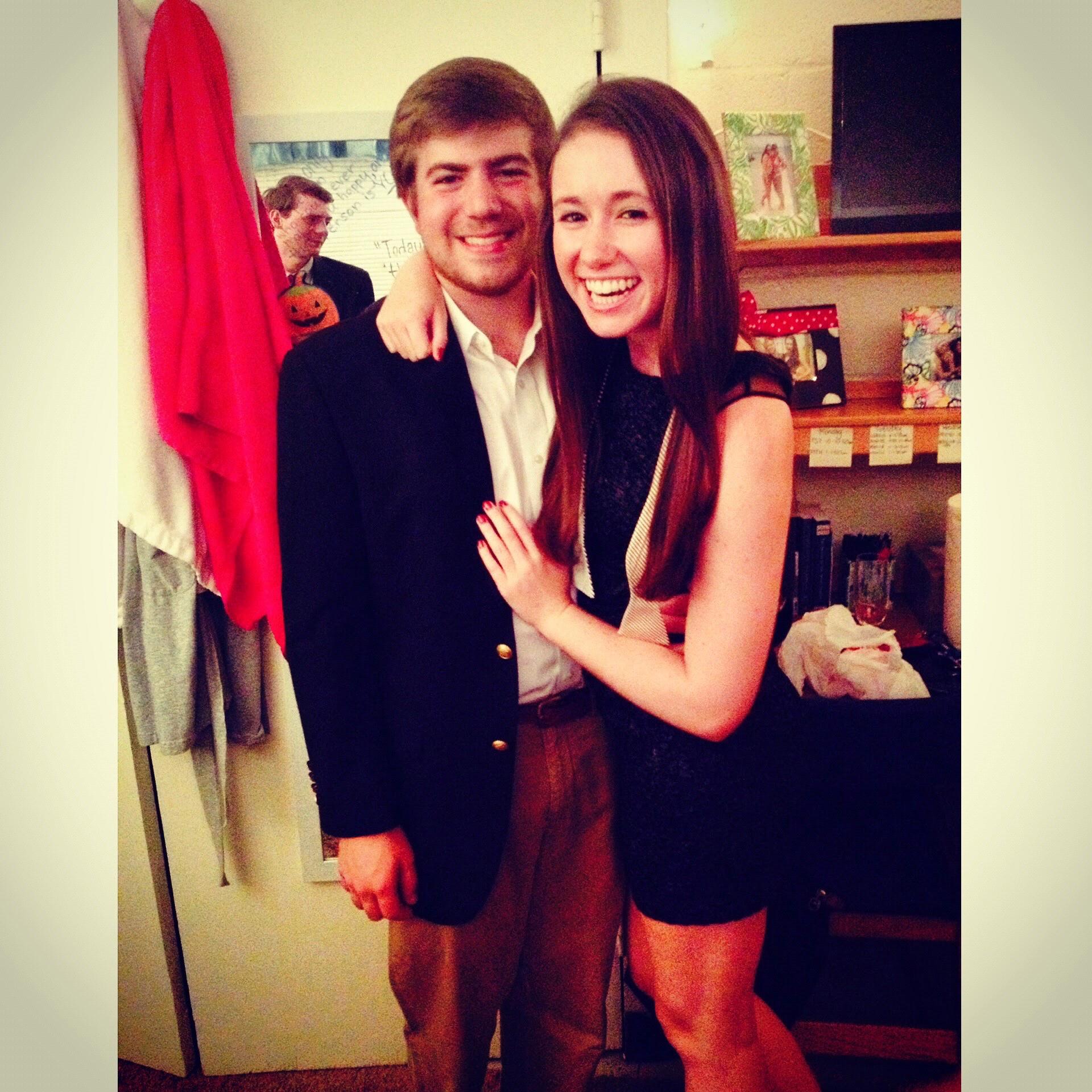 Before Kappa Delta's "My Tie" function, where we decided to start dating.