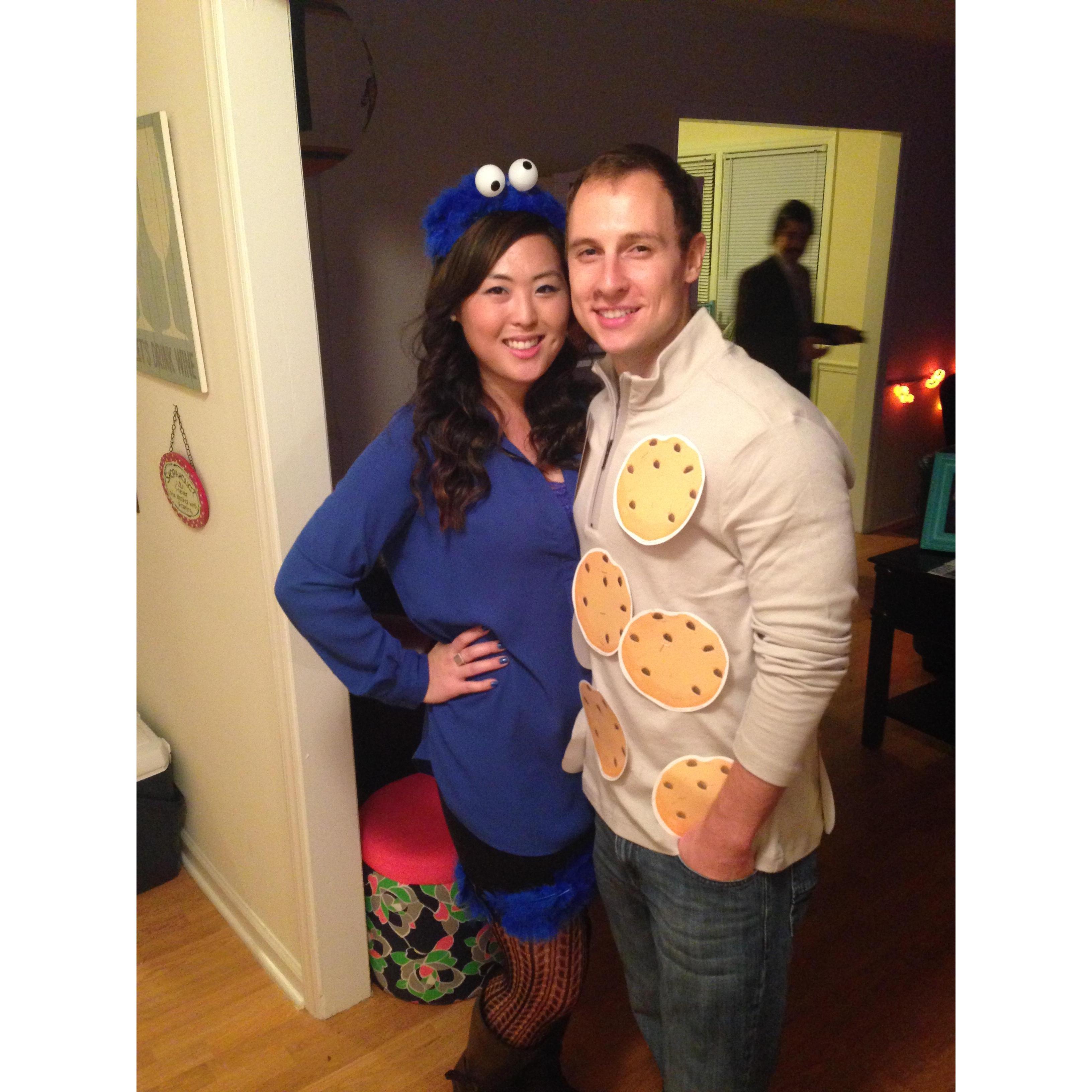 Cookie Monster and a cookie