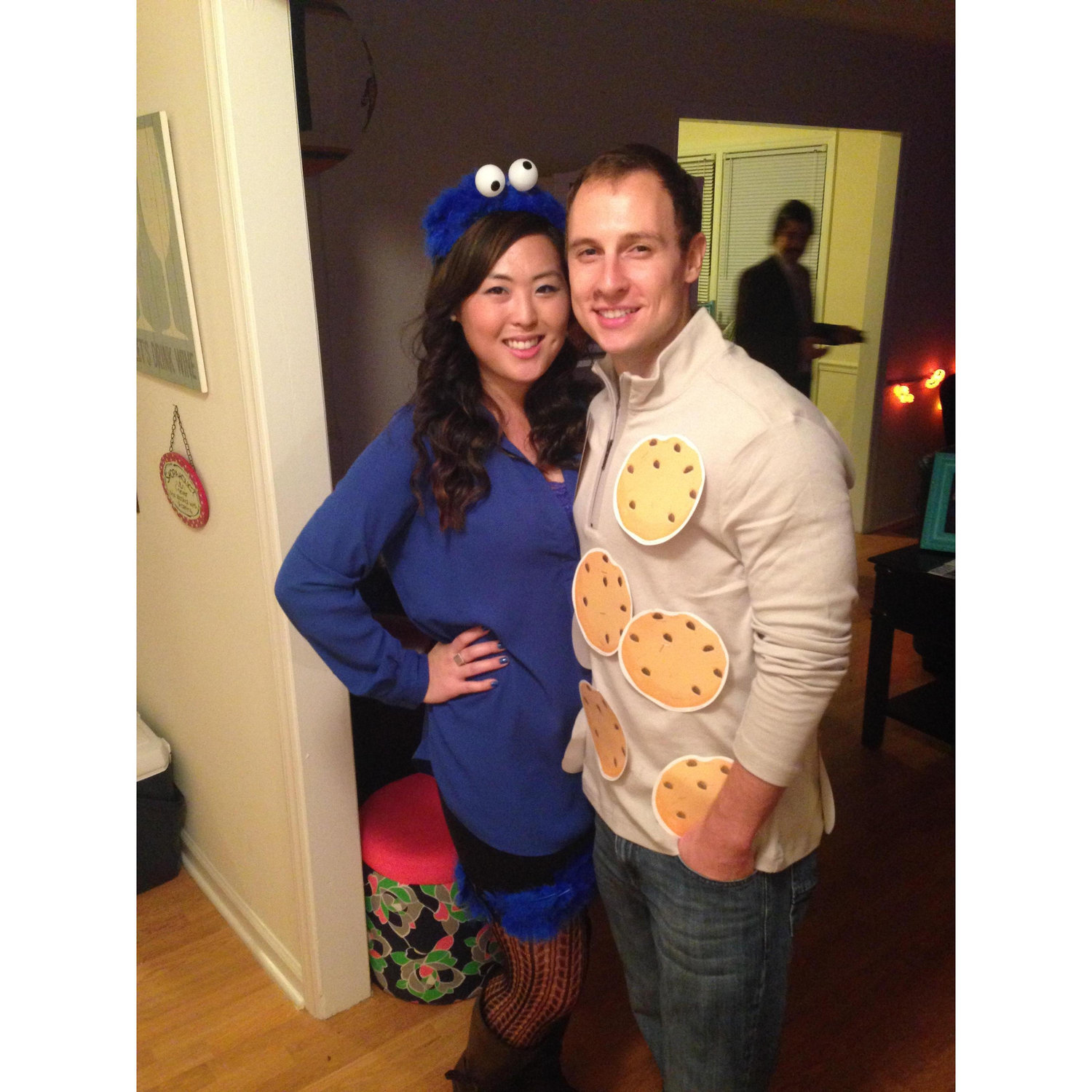 Cookie Monster and a cookie
