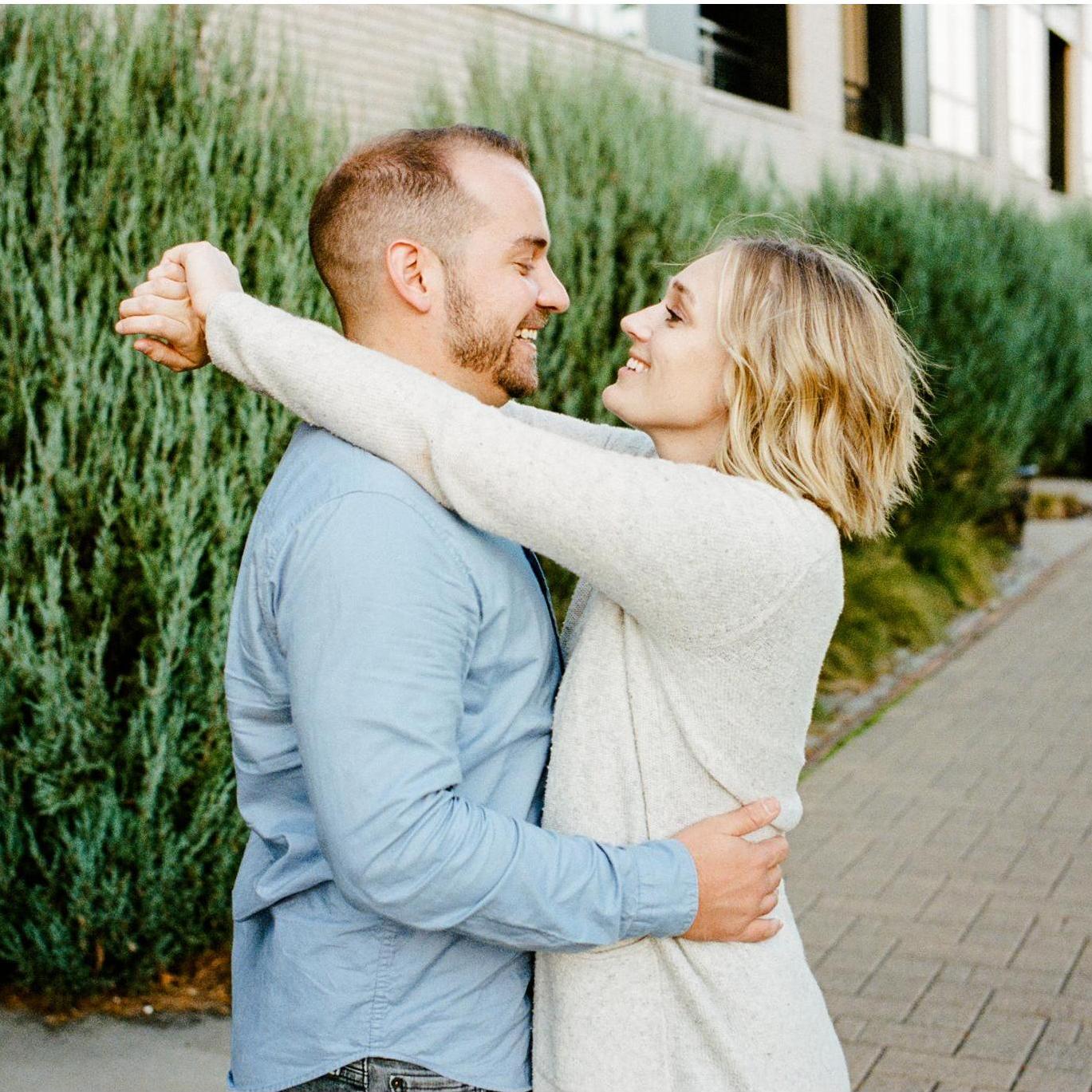 Engagement photos in Saint Anthony Main, one of our favorite neighborhoods