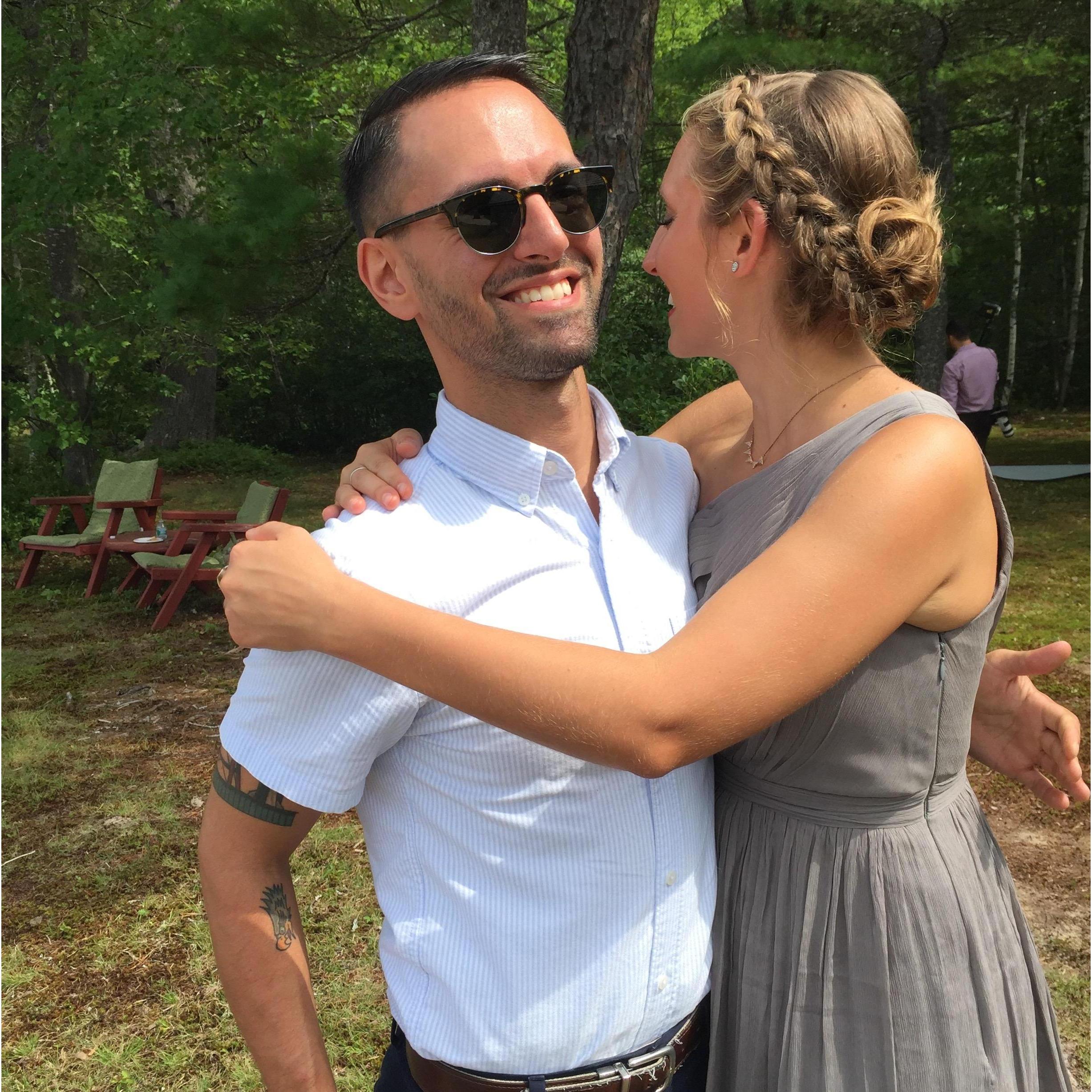 At our dear friends' wedding.