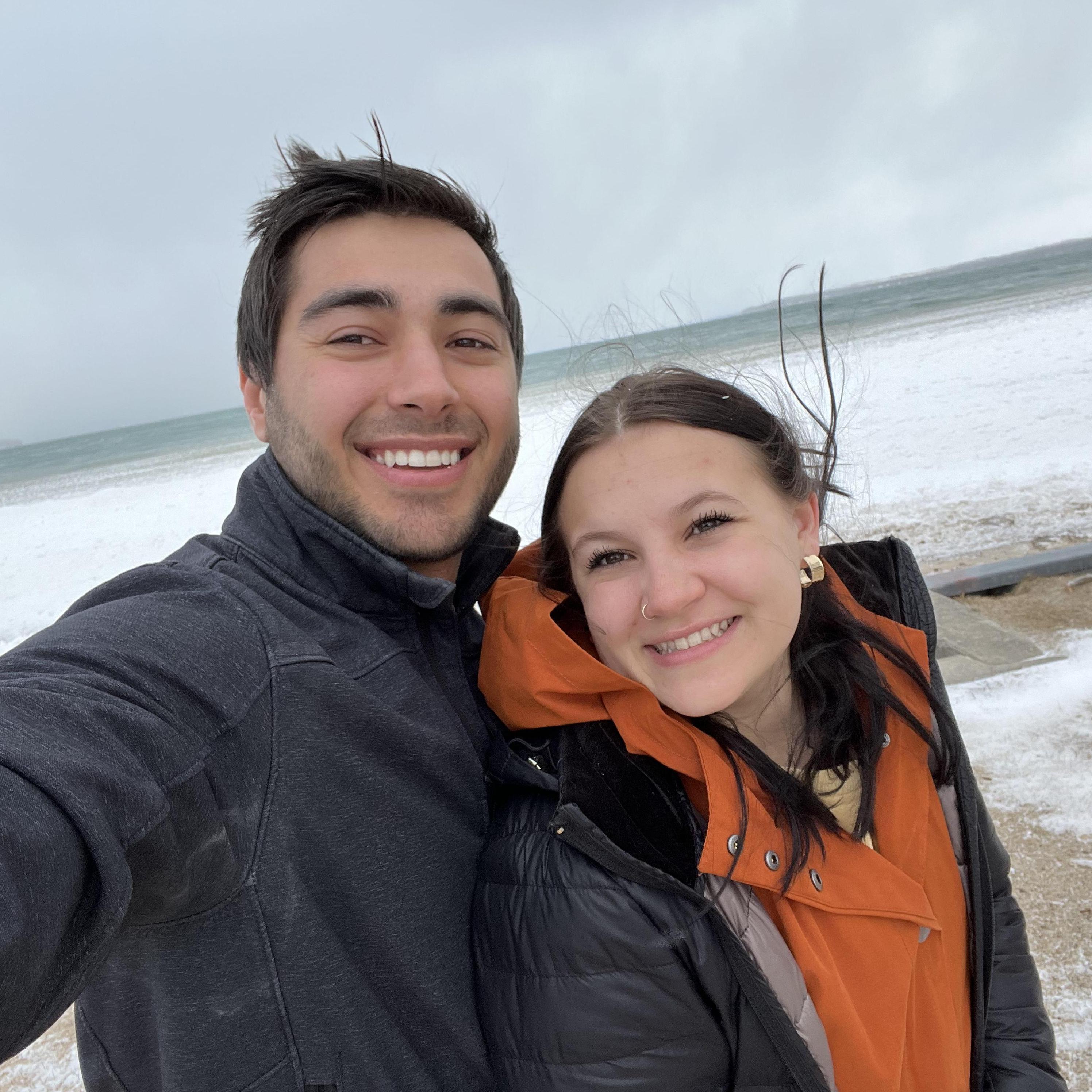 Our first trip together, we went to Traverse City.