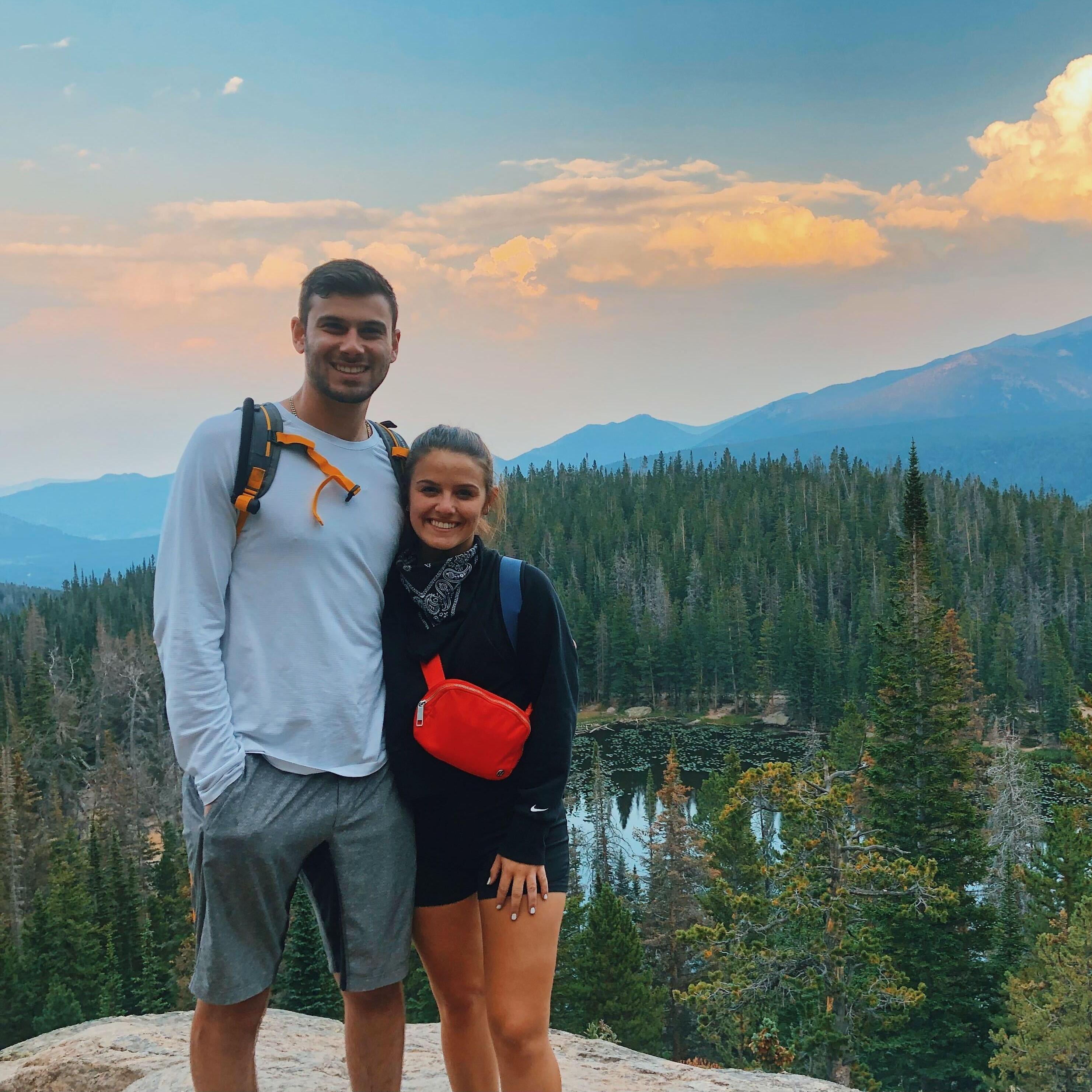 Hiking in Rocky Mountain National Park for our 2nd anniversary