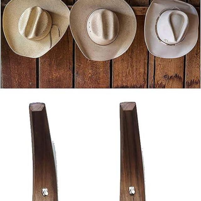 Todefrgu Hat Rack/Hat Holder/Hat Rack for Wall/Hat Organizer/Cap Rack/Cowboy Hat Holder/Cowboy Hat Rack/Hat Racks for Baseball caps/Jacket Hanger/Cowboy Hat Display & Storage Hange - No Hat, 2-Pcs