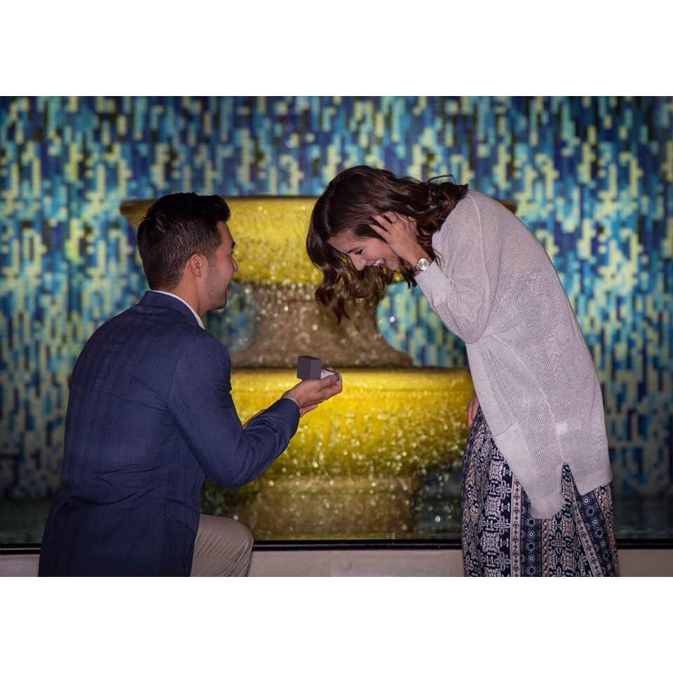 When he popped the question!