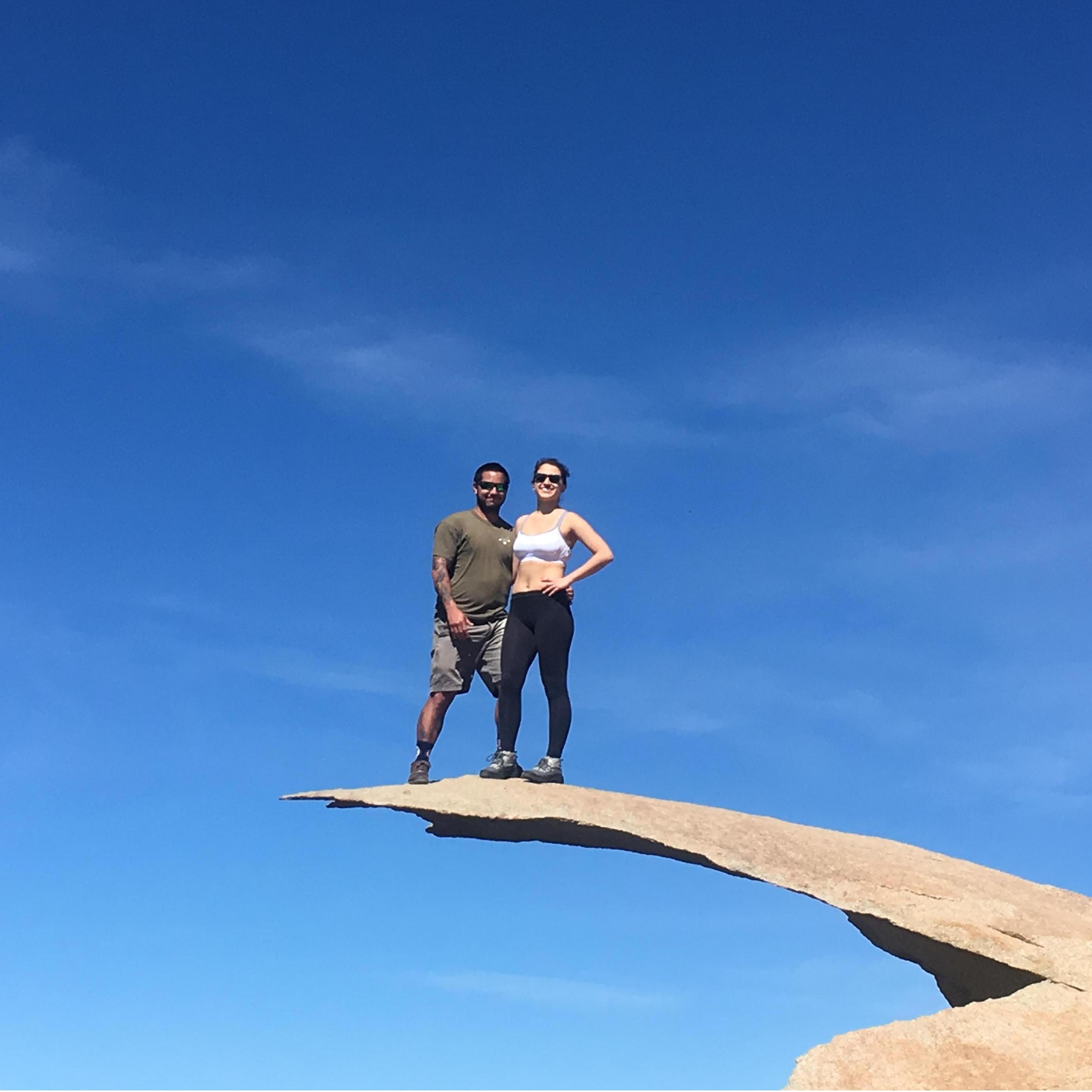 Henry had no trouble getting up onto Potato Chip Rock. I was a very different story...