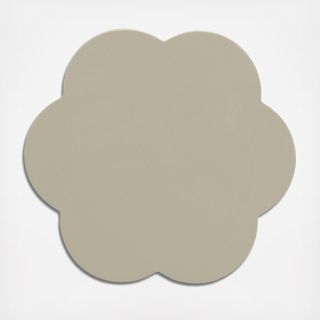 Scalloped Lacquered Coaster, Set of 4