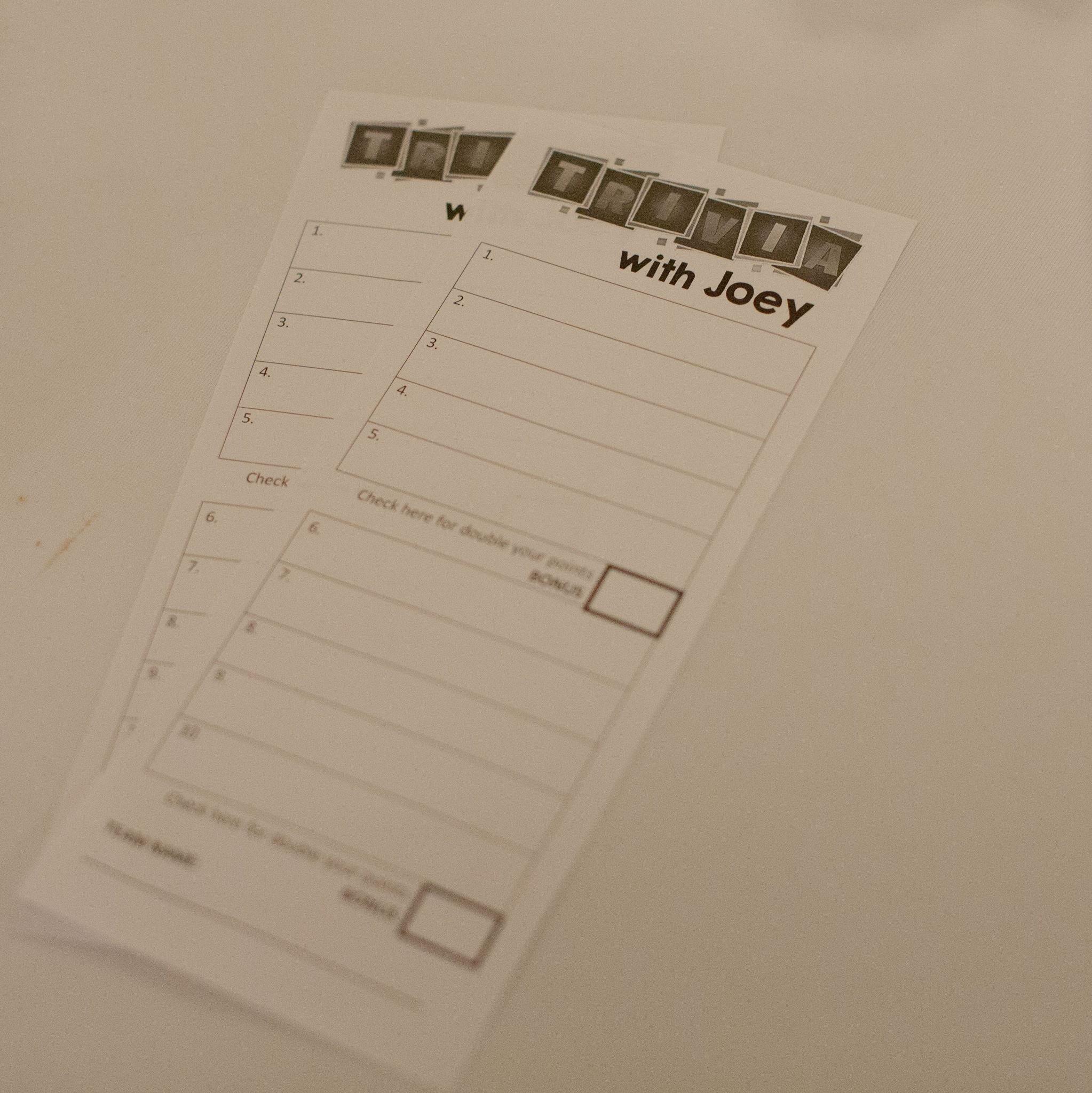 Yes. We had trivia at our reception.