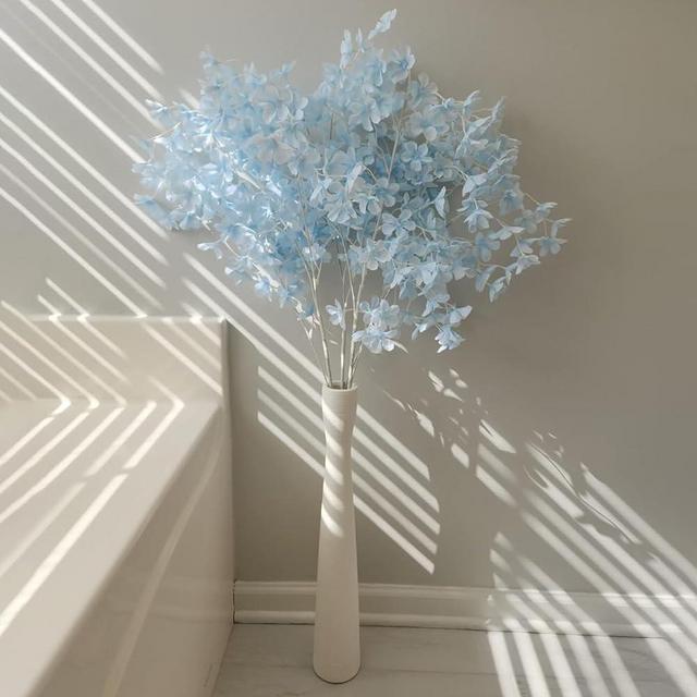 AETVRNI Flower Vase 16.5'' Tall White Ceramic Vase,Pampas Grass Vase,Floor Vase,Modern Home Decorations,Handmade Brushed Skinny Vase for Decor Living Room,Table,Fire Mantel,Entryway,White 40cm