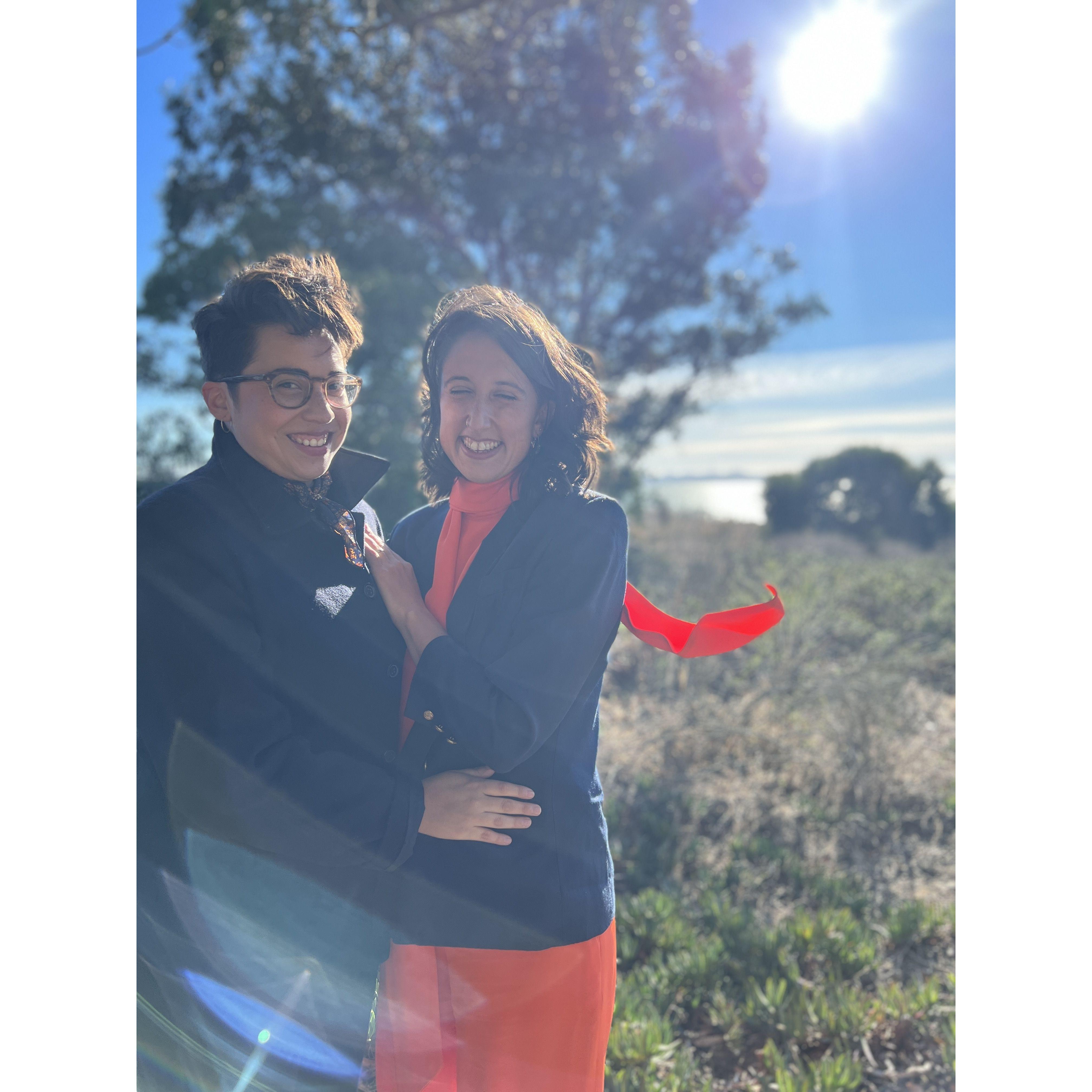 From our tiny wedding in 2022 -- Albany Bulb, CA where we had our first date