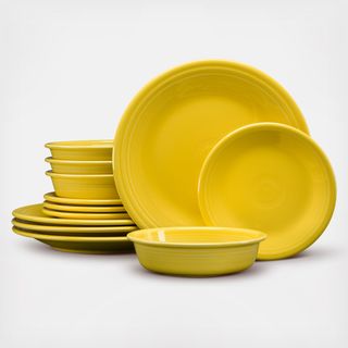 Classic Rim 12-Piece Dinnerware Set, Service for 4