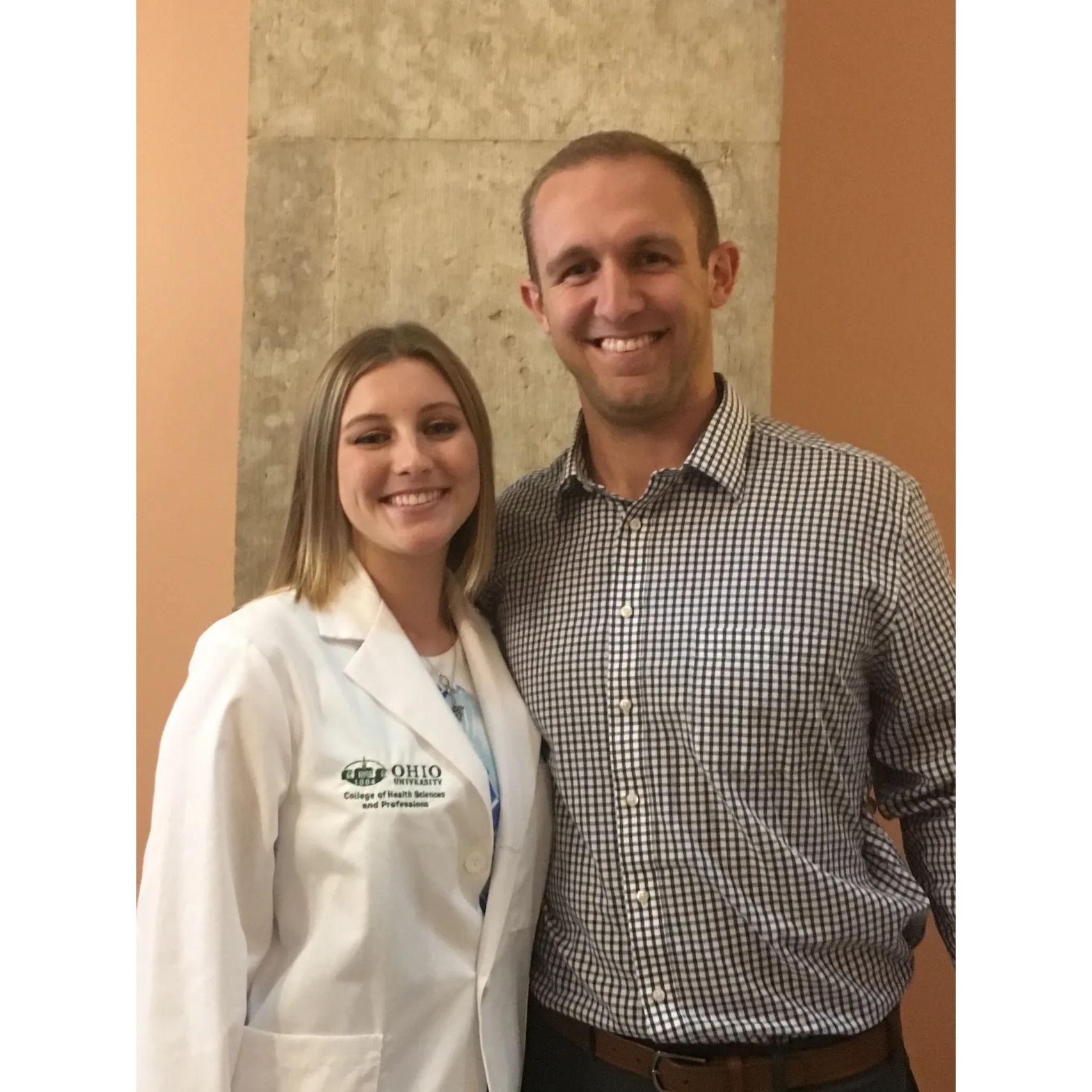 Mariah's white coat ceremony, which symbolized the beginning of her PA school journey!